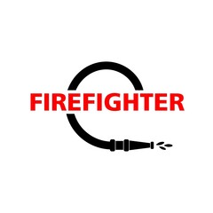 Firefighter icon isolated on white background