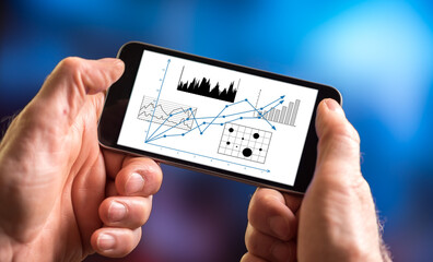 Business analysis concept on a smartphone
