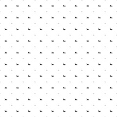 Square seamless background pattern from geometric shapes are different sizes and opacity. The pattern is evenly filled with small black sleigh symbols. Vector illustration on white background
