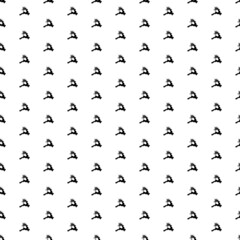 Square seamless background pattern from black Christmas deers. The pattern is evenly filled. Vector illustration on white background