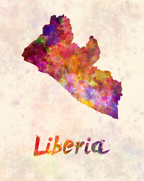 Liberia  in watercolor