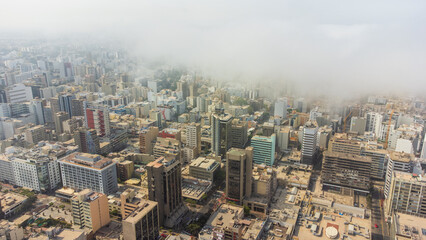 Fototapeta na wymiar Aerial view of the Miraflores district in Lima, Peru
