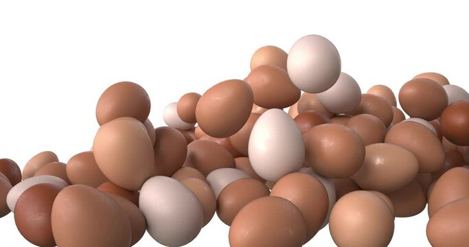 3D Animation Ostereier in Naturfarben