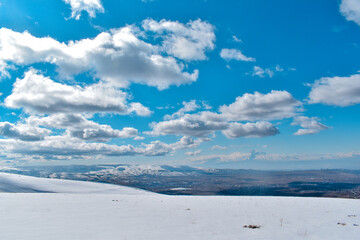 snow covered mountains