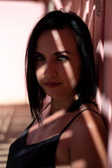 Beautiful fashion woman summer sunny portrait