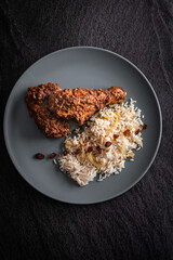 Pollo con arroz.