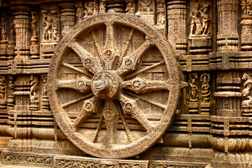 Wheel of Samsara. Konark Sun Temple
