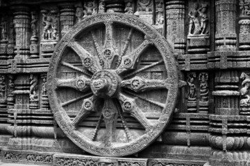 Wheel of Samsara. Konark Sun Temple