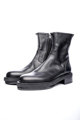 unusual men boots isolated on white