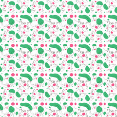 trendy seamless pattern, faces,