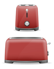 vintage old retro toaster stock vector illustration