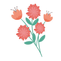 red spring flowers