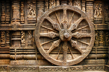 Wheel of Samsara. Konark Sun Temple