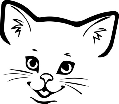 Cute cat vector art design