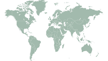 Fototapeta na wymiar World map. Color vector modern. 