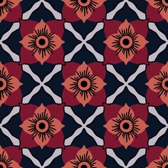 Simple floral seamless pattern with flowers for fabrics and cards and linens and kids and wrapping paper