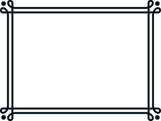 Obraz premium Border frame. Vector frame isolated on white background