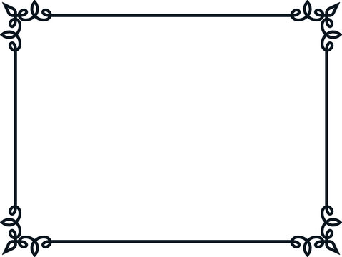 Border frame. Vector frame isolated on white background