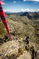 Vertical shot of the beautiful mountains at Aiguestortes National Park in Spain