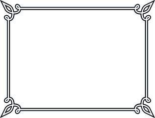 Border frame. Vector frame isolated on white background
