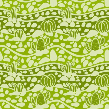 Floral seamless cactus pattern for fabrics and textiles and packaging and gifts and cards and linens and kids