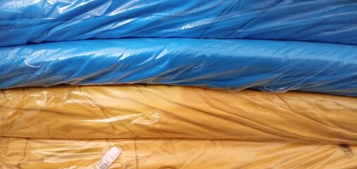 blue and white feathers