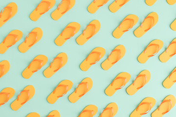 pastel orange flip flops pattern