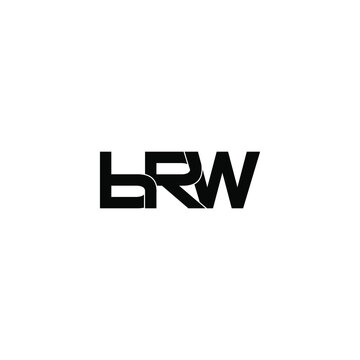 brw letter original monogram logo design