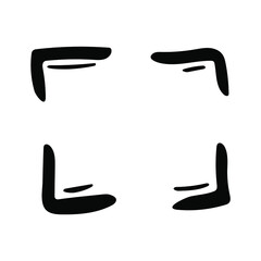 Rec frame doodle sketch icon. Camera capture vector illustration.