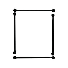 Hand drawn sketch frame. Skribble doodle illustration.