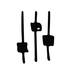 Audio control panel mixer vector illustration. Hand drawn studio sound equalizer board icon. isolated on white