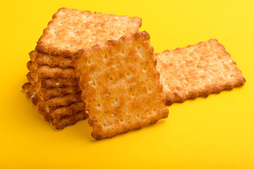 Sesame cracker, cracker, cookie cracker on different backgrounds