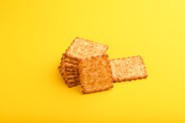 Sesame cracker, cracker, cookie cracker on different backgrounds