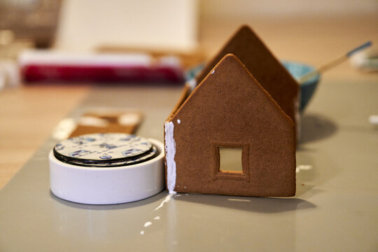 Ginger Bread House On A Table