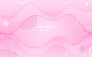 Gradient soft background in pastel pink colors. Liquid dynamic shapes abstract composition. Fluid modern template for poster, template, backdrop, wallpaper, card  etc. llustration vector 10 eps.