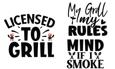 Obraz premium BBQ SVG T shirt Design Bundle