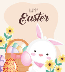 happy easter postcard