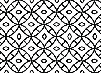 Fototapeta premium Seamless vector geometric pattern. Fabric ornament ,sublimation background. Vintage wallpaper.