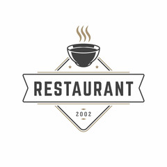 Restaurant logo template.