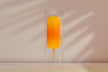 Ice Cream mockup on soft color background