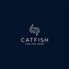 Catfish logo icon design vector template