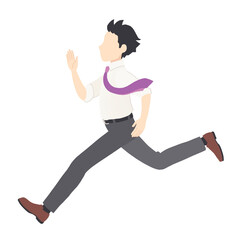 急いでいる男性