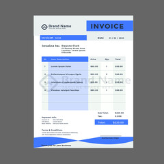 Naklejka na ściany i meble Business corporate creative invoice template. Business invoice for your business