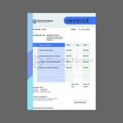 Obraz premium Business corporate creative invoice template. Business invoice for your business