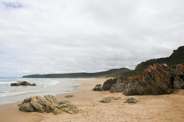 view of the coast of south africa on a sunny summer day