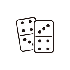 icon illustration of dominoes on white background