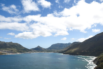 view of the coast of south africa on a sunny summer day