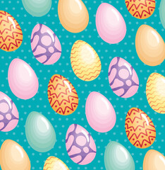 happy easter eggs pattern
