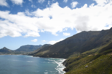 Fototapeta premium view of the coast of south africa on a sunny summer day