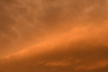 Fototapeta na wymiar Colour clouds in a Sunset Sky 